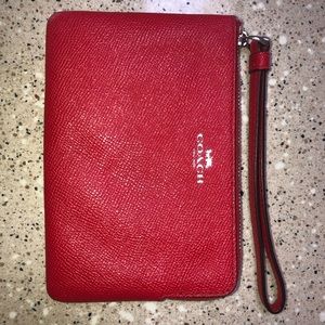 Coach Corner Zip Wristlet